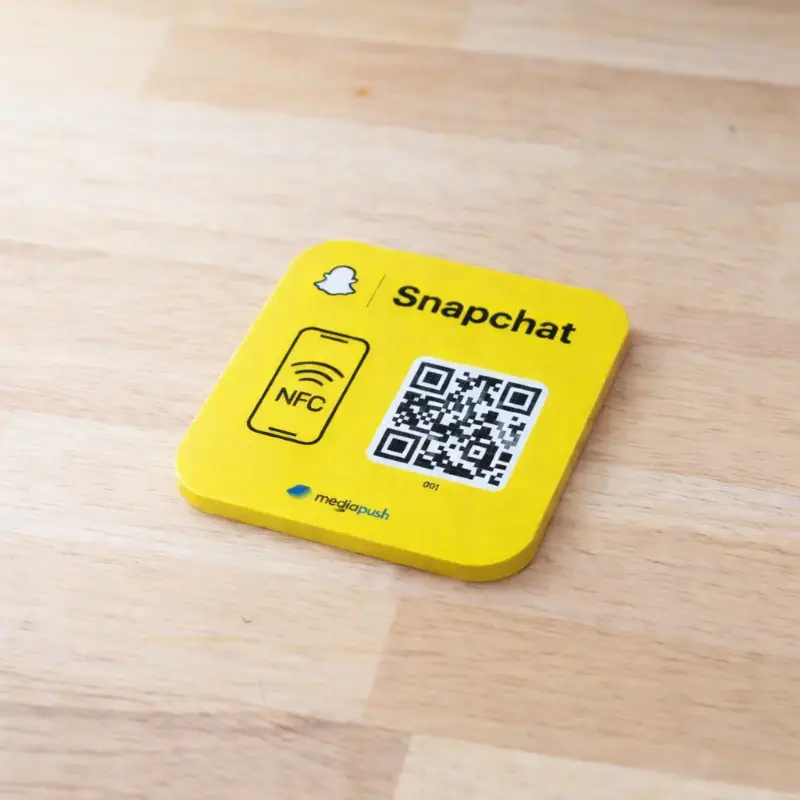 Plaque NFC Snapchat