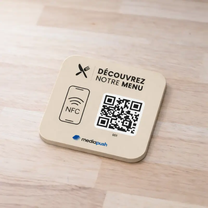 Plaque NFC Menu